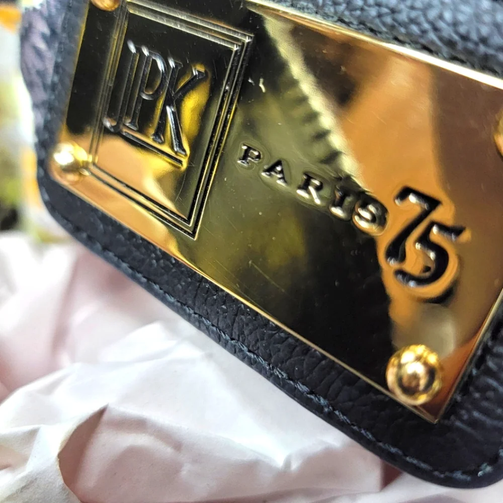 JPK Paris 75 Handbag Nylon Hobo Bucket Bag Gray P5‎
